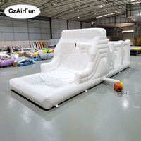 Meilleures offres parcours d'obstacles blanc de qualité commerciale aire de jeux gonflable rebond toboggan fosse à balles location de fête pour enfants