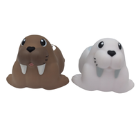 Nouveau design, adorable jouet de bain flottant en forme de mors, testeur de température de l'eau en PVC, thermomètre de bain sécurisé pour bébé, cadeau pour enfants