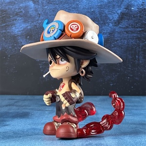 17Cm Q Edition Bonne Qualité Une Pièce PVC Mignon Anime Dessin Animé Modèle Jouet Luffy Frère Anime Figure Portgas <span class=keywords><strong>D</strong></span> <span class=keywords><strong>Ace</strong></span> - Product Image 3
