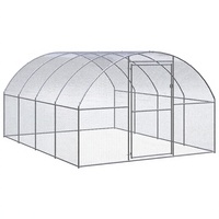 Enclos à poulets robuste pour l'extérieur, en acier galvanisé, avec grillage hexagonal, pour l'élevage de volailles dans la cour de la maison
