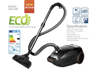 Aspiradora de Depósito Súper Silenciosa con Bolsa Ecológica para el Hogar y Hoteles, Función Seca, Fuente de Alimentación Eléctrica, Bajo Nivel de Ruido 59dB - Product Image 3