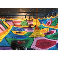 Filet d'escalade arc-en-ciel aire de jeux couleur arbre couleur grotte filet de corde d'escalade enfants filets d'escalade arc-en-ciel pour parc d'attractions intérieur