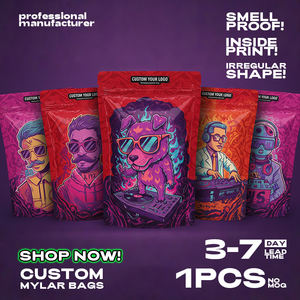 Low MOQ Candy Food Matcha Powder Stand up Pouch with Custom Digital Printing 3.5 Mylar Bags - Product Image 3