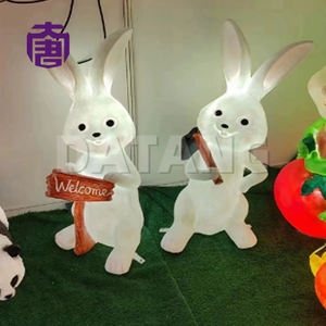 Customized Large Ip65 Waterproof Led Rabbit Lamp Resin Landscape Outdoor Garden Street Decor New Year's Day Christmas - Product Image 5