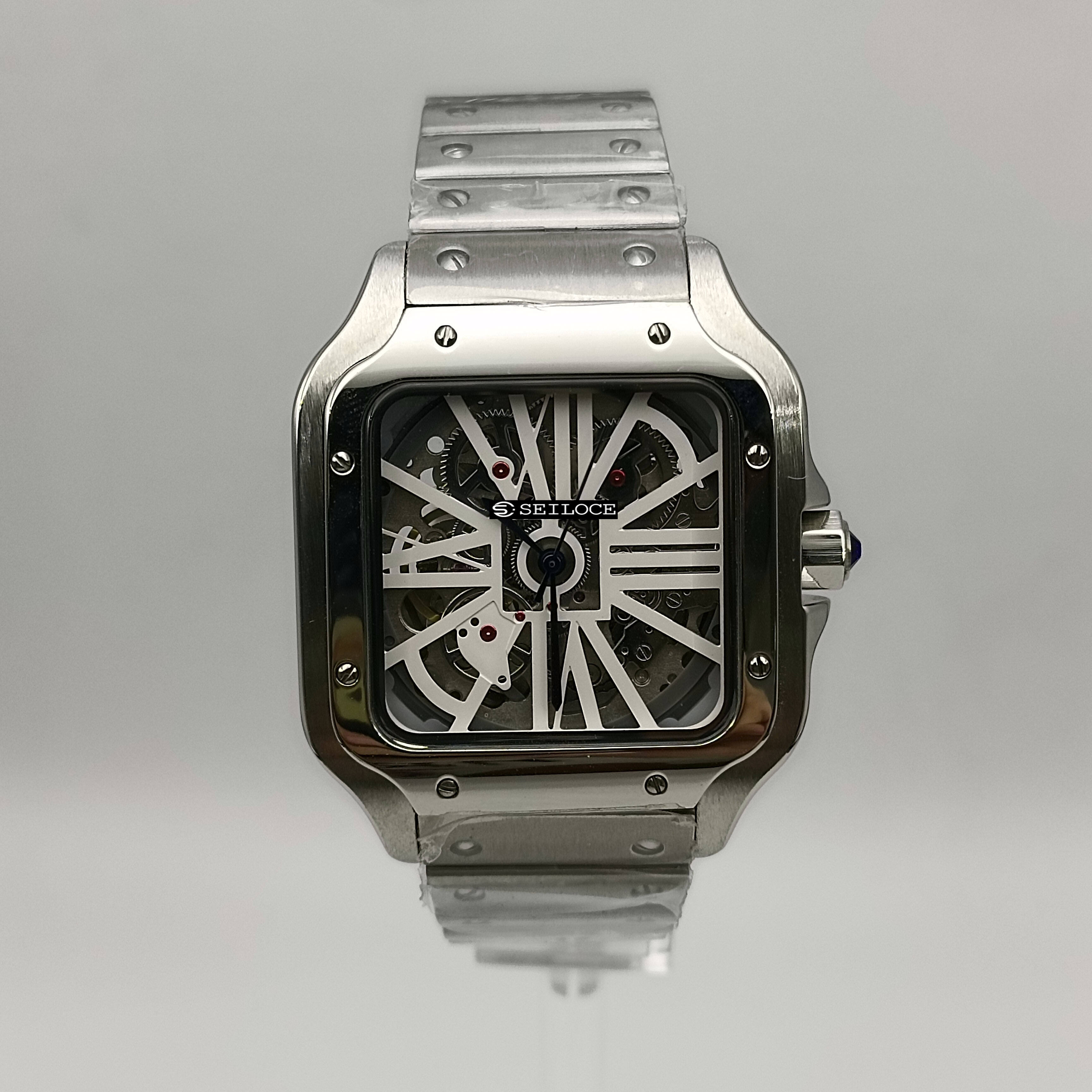 Silver Case+White Dial