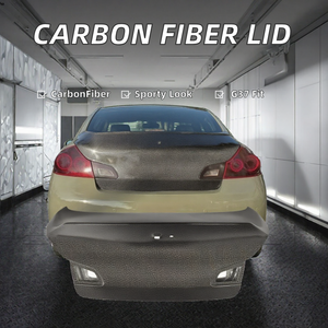 Tapa de Maletero de Fibra de Carbono Real Versnellen para Infiniti G37 Sedán de 4 Puertas, Modelo de Actualización Automática, Color Negro, 2007-2013, Nueva con 1 Año de Garantía - Product Image 2