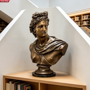 YOUFINE - Busto de <span class=keywords><strong>Apolo</strong></span> Clásico en Bronce Fundido, Escultura Clásica del <span class=keywords><strong>Dios</strong></span> <span class=keywords><strong>Griego</strong></span> para Decoración del Hogar - Product Image 5
