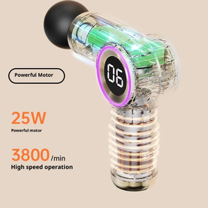 Pistola de Masaje Fascial Inalámbrica Profesional con Pantalla Digital, 4 Cabezales de Masaje, Batería de Larga Duración de 1200 mAh, Masajeador para Relajación Muscular - Product Image 5