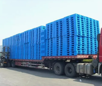 Palettes en plastique robustes pour l'alimentation, 1200X1000mm/1100X1100mm/1200X800mm, palettes en plastique à simple face, fabricant
