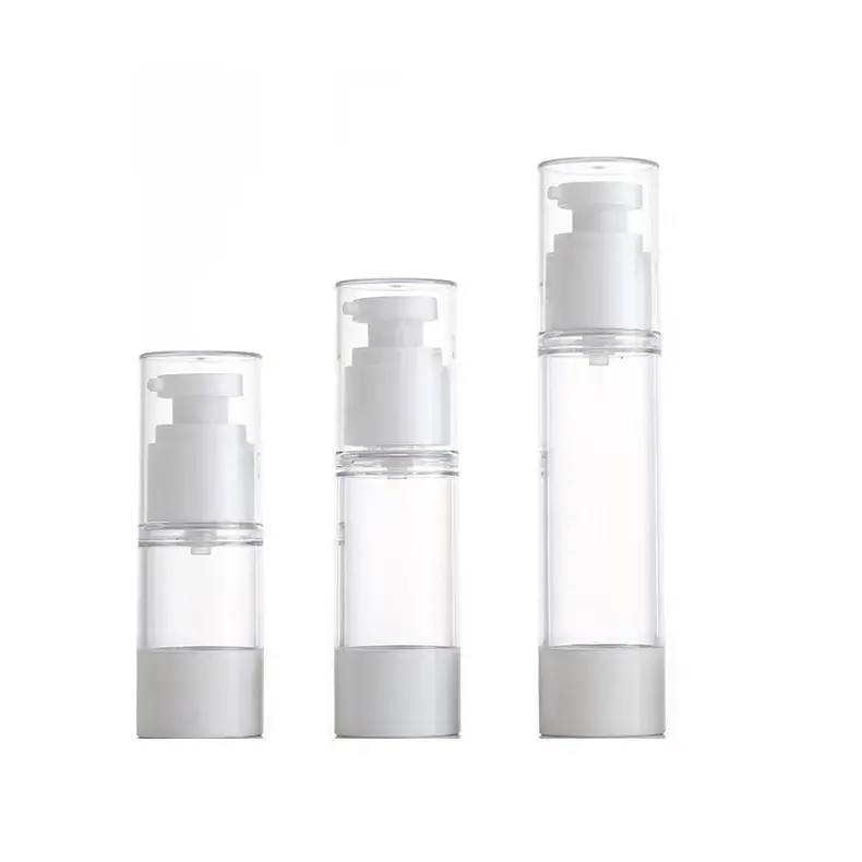 Benutzer definierte Runde 30 ml 50ml 100ml Creme Flüssiges Serum Travel Clear Kosmetik spray Kunststoff behälter 30 ml Airless Pump Lotion Flasche