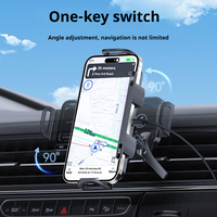 Chargeur de téléphone sans fil pour voiture, 15W, double bobine, moteur intelligent à induction, plastique durable, stable, clip pliable, écran stable