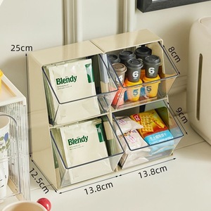Coffee Pod Storage Drawer 13.8x12.5x25cm Sliding Plastic Organizer For Tea Coffee Capsules Desk Kitchen - Product Image 1