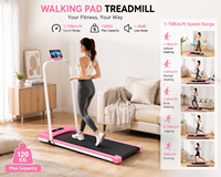 Tapis de marche portable et fin Pro, tapis de course pliable pour la maison et le bureau, machine de fitness électrique avec écran LED et affichage mécanique