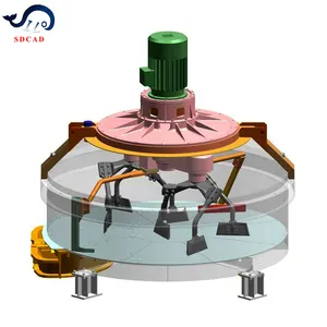 SDCAD marca cina fabbrica inclinato intensivo mixer macchinari per la miscelazione dei materiali