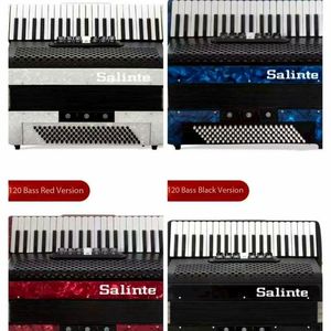 Accordéon à boutons en bois diatonique chromatique professionnel pour adultes Salinte, 41 touches, modèle 120BS, 4 ressorts - Product Image 5