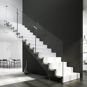 <span class=keywords><strong>Escalier</strong></span> droit <span class=keywords><strong>Escalier</strong></span> en porte-à-faux avec garde-corps en verre <span class=keywords><strong>Escalier</strong></span> flottant en bois massif - Product Image 6