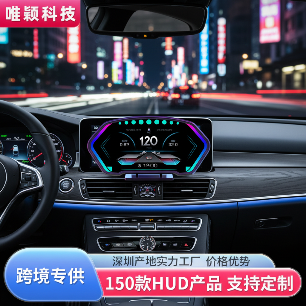 P3 Car HUD Head Up Display OBD GPS LCD Instrument Cluster Inclinometer 6.5 Inch Auto Gauge