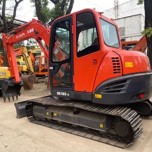 Excavadora Usada de 8 Toneladas en Venta, Pocas Horas de Trabajo, Máquina Pequeña Importada de Japón, Kubota KX185, Precio Muy Bajo, Muy Buena Calidad - Product Image 2
