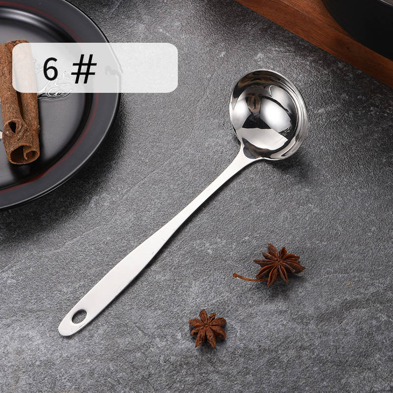 6#Cucharón de sopa de plata