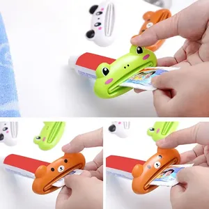 1 pièce Distributeur de dentifrice multifonctionnel en forme d'animal mignon, pour tubes de salle de bain, article ménager - Product Image 5