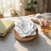 Diffuseur d'huile essentielle de plâtre écologique Diffuseur de fleur de lotus