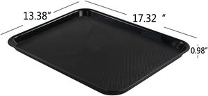 Bandeja de Servir de Melamina Blanca o Negra, Moderna, Resistente y Saludable, Rectangular, en Varios Tamaños, al por Mayor - Product Image 3