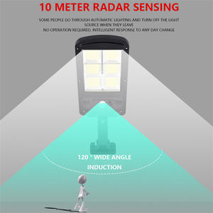 مصباح ليلي يعمل بالطاقة الشمسية 120 ليد، مصباح حائط خارجي بمستشعر حركة PIR، إضاءة شمسية مع جهاز تحكم عن بعد - Product Image 4