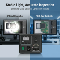 Controlador de Luz Digital Industrial de 24V, 2 Canales, Atenuador LED PWM con Protección Contra Sobrecalentamiento para Inspección por Visión Artificial