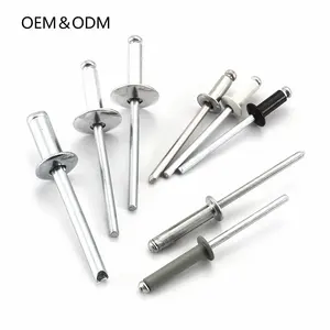 Großhandel Anpassung 3,2 * 8 mm Kuppelkopf Mehrfachgriff-Typ offenes Ende Aluminium-Skelternivet Pop-Rivets