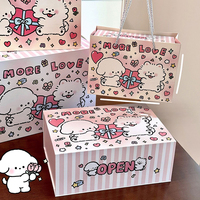 Coffret Cadeau Rigide Personnalisé de Luxe Écologique à Thème Dessin Animé avec Finition Brillante/Mate, Stratification UV et Logo Innovant en Relief sur Papier
