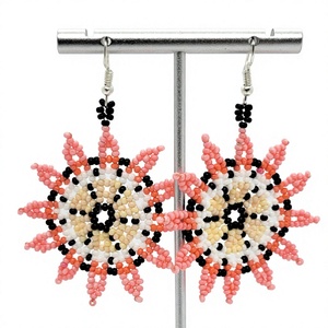 Nouvelles Boucles d'Oreilles Perles Pendantes de Haute Qualité 2026 – Bijoux Indiens Perlés Faits Main Tendance et Très Vendus pour Femme (Vente en Gros) - Product Image 4