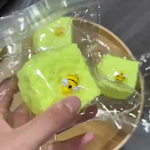 NEW Maltose <b>Bee</b> Cube Ball Squishy Toy-Soft Honeycomb-Textured Stress Relief <b>Gift</b> for Kids Adults with Cool Ambiance - Product Image 2