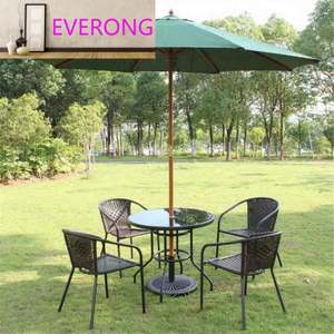 Parasol de jardin extérieur imperméable de 2,7 m, parasol droit en <span class=keywords><strong>bois</strong></span>, grand parasol de cour pour parc, <span class=keywords><strong>camping</strong></span>, plage, piscine - Product Image 6