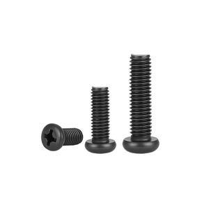 Tornillos de máquina de cabeza redonda M6 de rosca gruesa, de acero con óxido negro, métricos/pulgadas, para montaje de equipos - Product Image 4