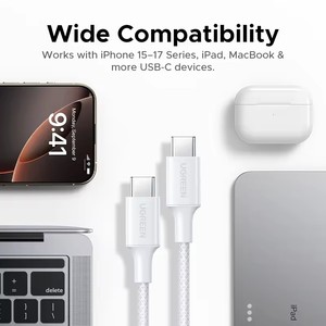 <span class=keywords><strong>Cable</strong></span> de Carga UGREEN PD de 60W Tipo C, USB-C a USB-C, <span class=keywords><strong>Cable</strong></span> de Carga Rápida con Trenzado de Nailon para iPhone 15 16 17 Pro Max Samsung - Product Image 6