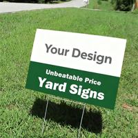Panneau de jardin en plastique ondulé double face personnalisé, résistant aux intempéries, avec avertissement de nettoyage des excréments de chien et piquet en H