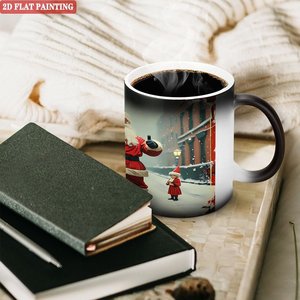 Heat Sensitive <b>Ceramic</b> <b>Mug</b> 11oz Frosted Black Christmas Design Gift Cup - Product Image 3