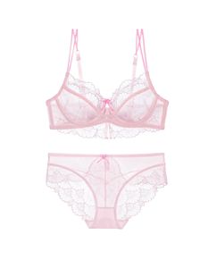 Nouvelle conception du fabricant : Ensemble soutien-gorge et culotte sexy en dentelle transparente brodée pour femmes, lingerie blanche tendance et séduisante pour filles - Product Image 6