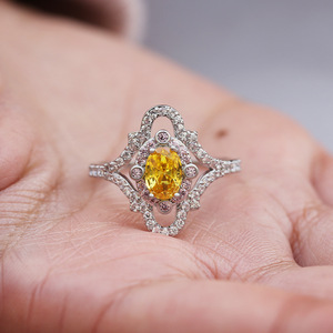 Anillo de mujer con diseño hueco, estilo pavé brillante, joyería de moda para dedo - Product Image 3