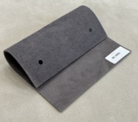 Tissu en suède floqué en fibres de vache de 1,1 mm, double face, écologique, résistant à l'abrasion, pour la doublure de sièges de voiture (vente en gros)