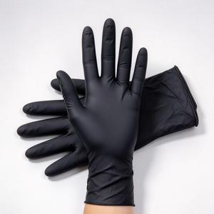 Gants jetables en nitrile d'épaisseur moyenne, imperméables, pour le nettoyage domestique et la cuisine, longueur poignet, texture lisse, bleus - Product Image 4