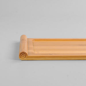 Bamboo Scroll <b>Tea</b> Tray Flat Dry Brewing Kung Fu <b>Tea</b> <b>Set</b> Serving Tray <b>Tea</b> Ceremony Accessories - Product Image 5