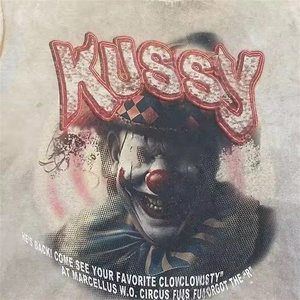 เสื้อยืดผ้าฝ้ายสไตล์วินเทจสำหรับผู้ชายเสื้อครอปแขนยาวพิมพ์ลายสไตล์สตรีทแวร์ DTG 300GSM โลโก้ตามสั่ง - Product Image 3