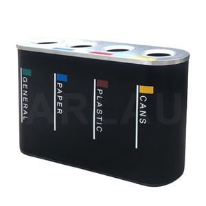 Contenedor de <span class=keywords><strong>Basura</strong></span> Comercial Público para Exteriores, Contenedor de <span class=keywords><strong>Basura</strong></span> Grande de Acero Inoxidable, Contenedor de <span class=keywords><strong>Basura</strong></span> con 3 <span class=keywords><strong>Compartimentos</strong></span> para <span class=keywords><strong>Reciclaje</strong></span> - Product Image 6