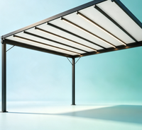 Auvent rétractable motorisé écologique avec structure en aluminium |   Télécommande étanche, anti-corrosion, anti-rongeurs, pour hôtel