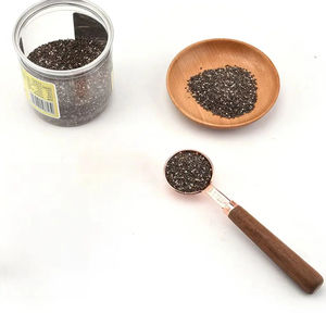 ช้อนตวงสแตนเลสสตีล15มล. สีโรสโกลด์หรูหราพร้อมด้ามจับไม้เครื่องล้างจานปลอดภัยสำหรับตักกาแฟน้ำตาลและเครื่องเทศ - Product Image 2