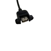 Câble d'extension de port de montage sur panneau USB 2.0 populaire mâle USB B à femelle longueur de 2m avec fonction de charge rapide à vis de verrouillage