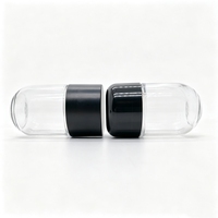 Pot à large ouverture, qualité alimentaire, capsule de stockage transparente, 3 oz, 100 ml, pot en verre en forme de dôme, couvercle résistant aux enfants, écologique, pots CR de 3 onces