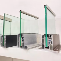 Luxseal 2025 nouveau modèle de système de clôture en aluminium en verre trempé garde-corps en verre sans cadre pour la maison