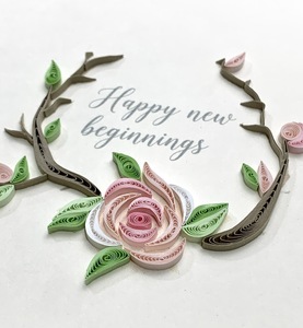 Carte de vœux en papier 3D faite à la main, design élégant en papier roulé pour anniversaire, mariage et occasions spéciales - Product Image 3